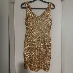 Gold Sequin Dress